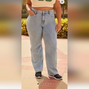 Forever 21 Plus Size Stretch-Denim  Straight-Leg jeans